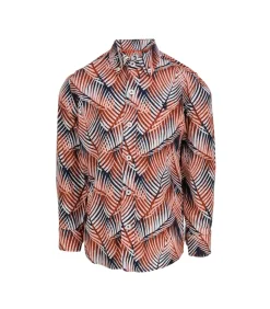 Shirt met lange mouwen bedrukte bladeren