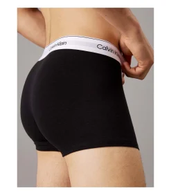 short 3 pack icon cotton stretch trunks grey heather / white / black