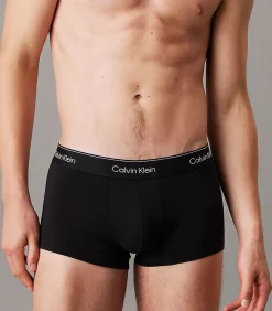 short 3 pack icon cotton stretch low rise trunks black