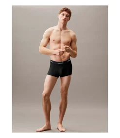 short 3 pack icon cotton stretch trunks black