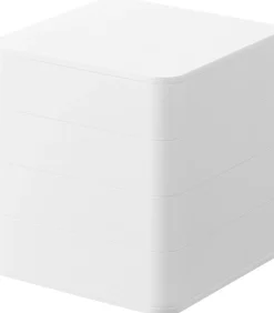 Sieradendoos Vierkant - 4 niveaus - Tower - Wit