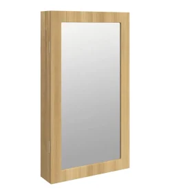 Sieradenkast met spiegel en LED wandgemonteerd