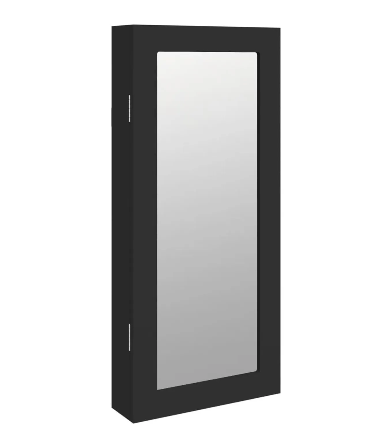 Sieradenkast met spiegel wandgemonteerd 30x8,5x67 cm zwart