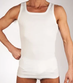 singlet 2 pack 1-1 rib white