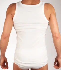 singlet 2 pack 1-1 rib white