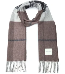 Sjaal Lamswol Bruin Geruit