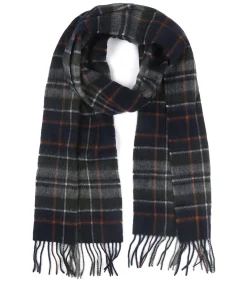 Sjaal Tartan Lamswol Grijs