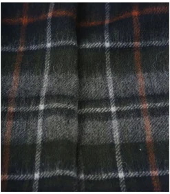 Sjaal Tartan Lamswol Grijs