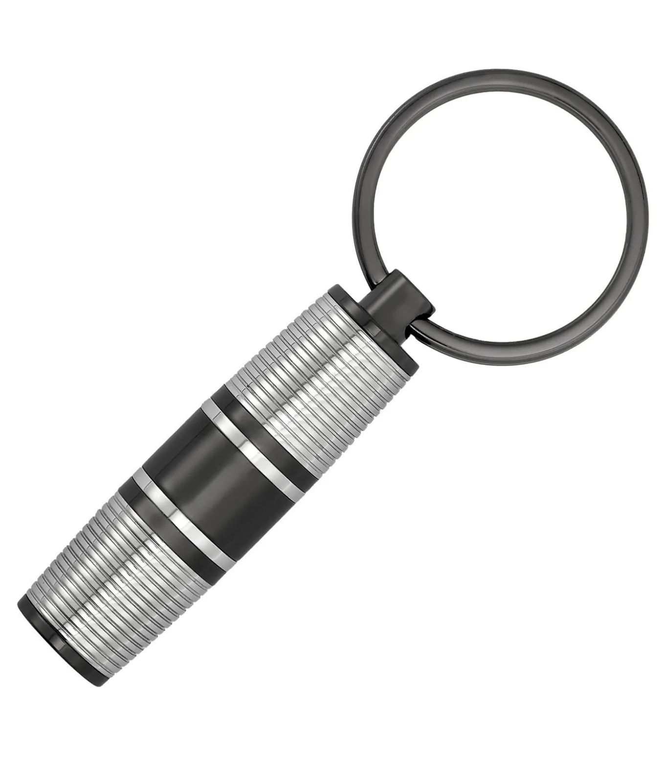 Sleutelhanger Bold Stripe Chrome & Gun