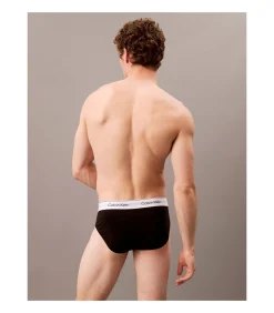 slip 3 pack icon cotton stretch hip briefs black