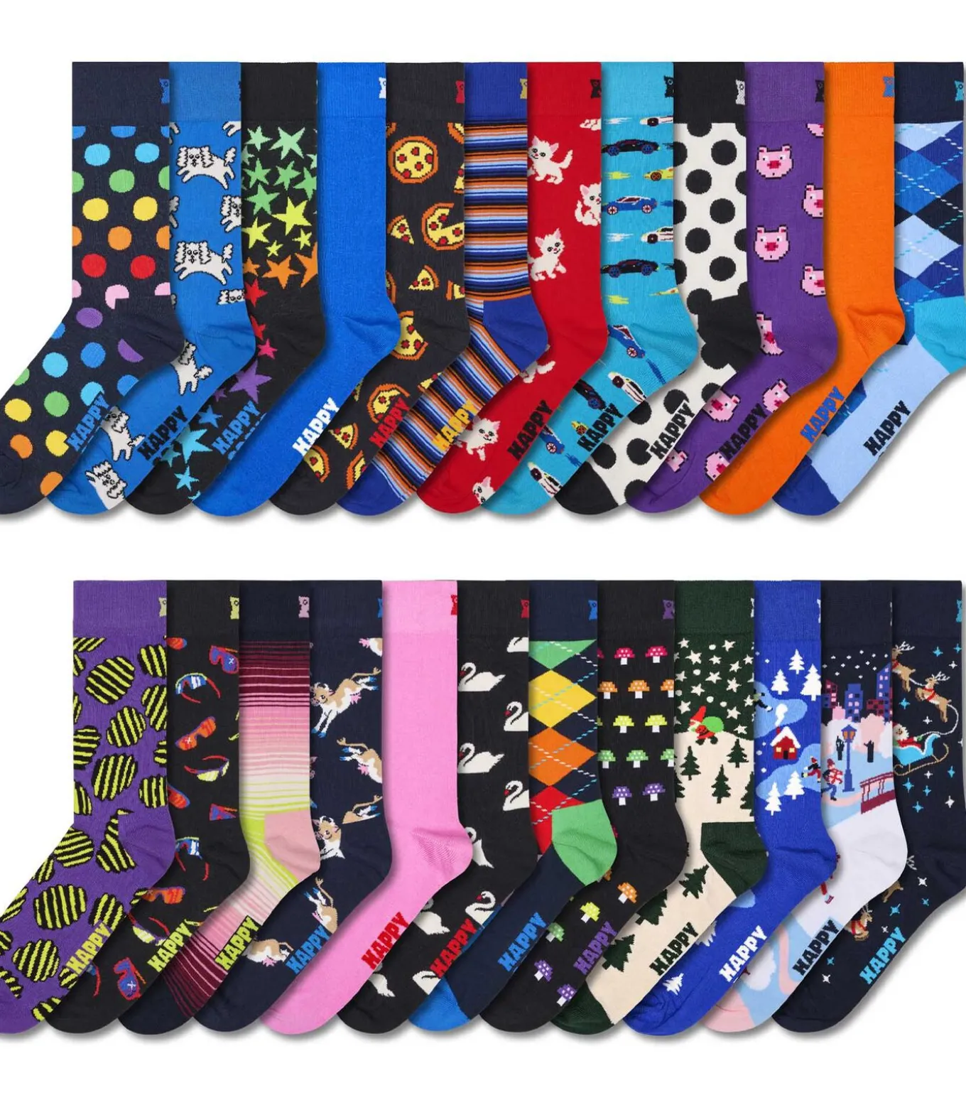 Sokken 24-Pack Advent Calendar Gift Set Set van 24