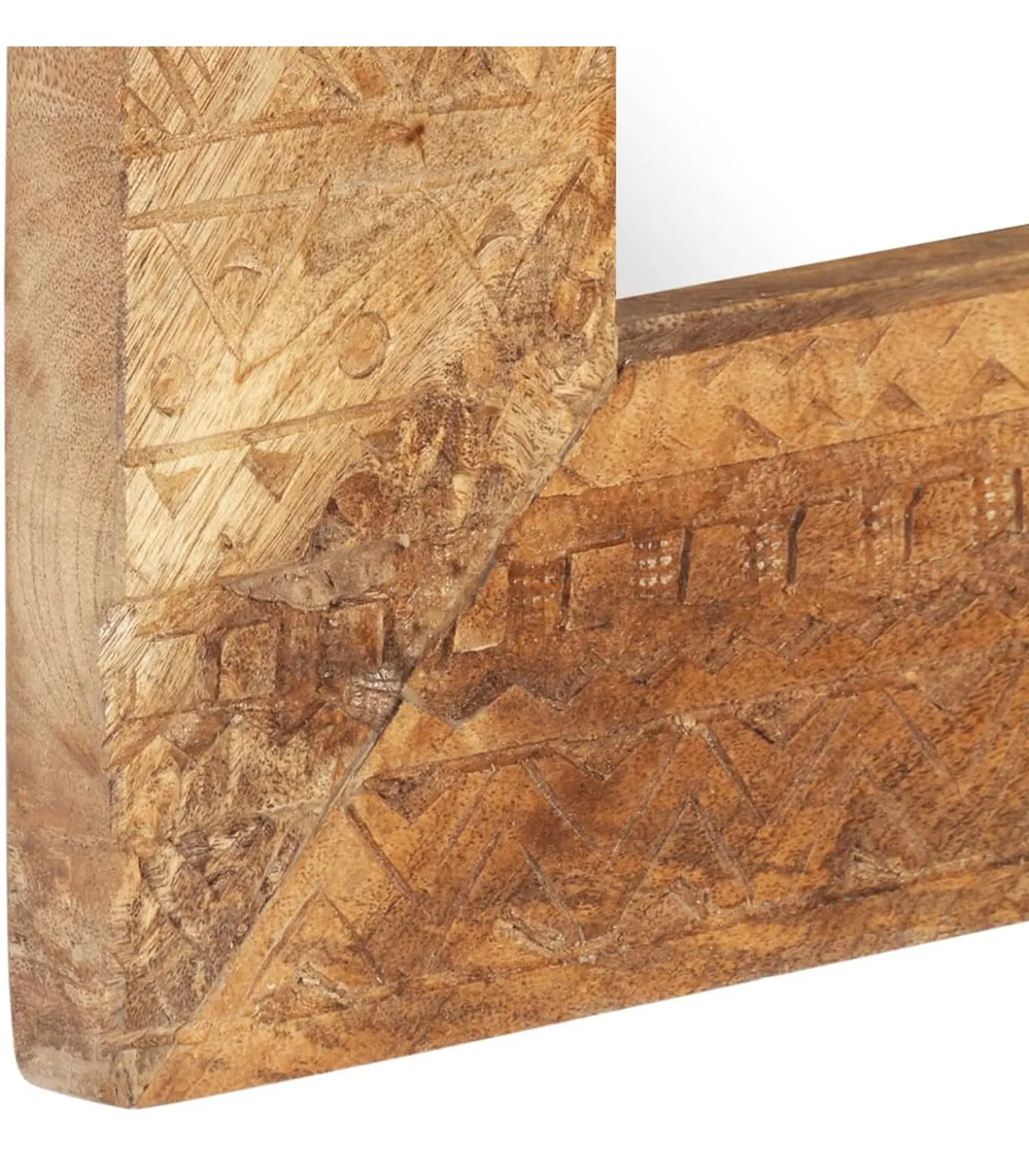 Spiegel handgesneden 110x50x2,5 cm massief mangohout