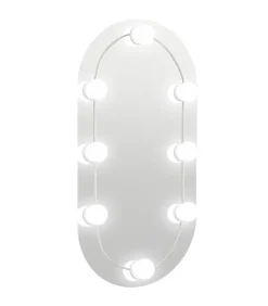 Spiegel met LED-verlichting ovaal 60x30 cm glas