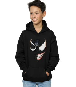 SPLIT FACE - Trui met kap - Zwart