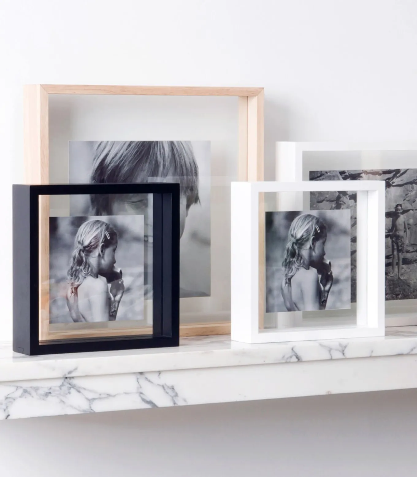 SQUARE FLOATING Box 25 x 25 licht hout