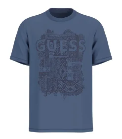 Ss Cn Guess Flock Box Tee