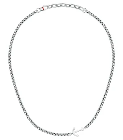 Stalen halsketting, emaille MARINE