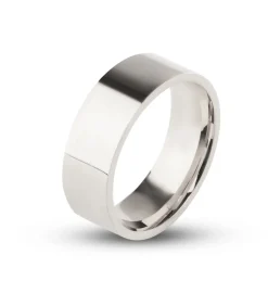 Stalen Ring - Hoogglans Zilver Kleurig - 8mm