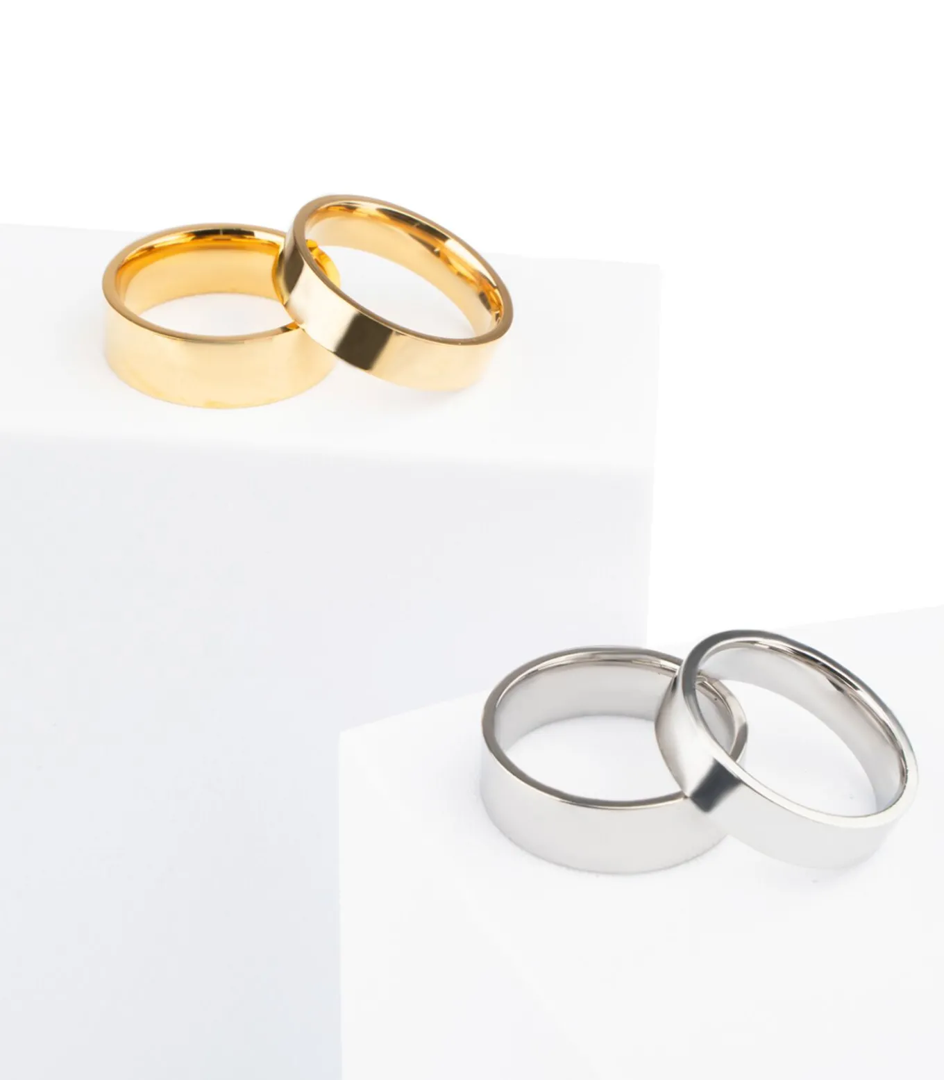 Stalen Ring - Hoogglans Zilver Kleurig - 8mm