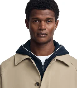 Steengrijze jas Clemson met Polo Club-logo