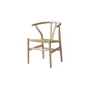 Stoel van licht massief teakhout met vlechtwerk Blaise