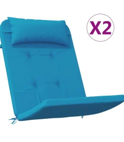 Stoelkussens 2 st Adirondack oxford stof lichtblauw