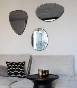 Stone Large - Spiegel - Zwart