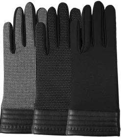 Stretch handschoenen in houndstooth voor dames