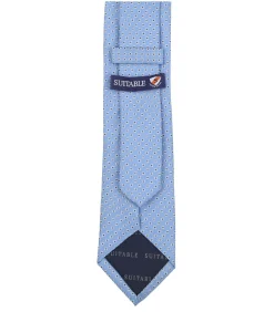 Stropdas Zijde Bloem Blauw