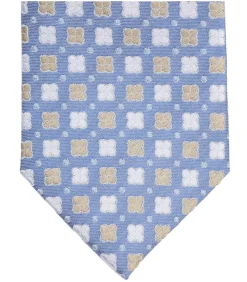 Stropdas Zijde Bloem Blauw