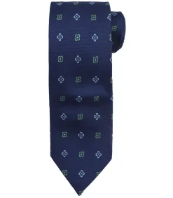 Stropdas Zijde Bloem Navy