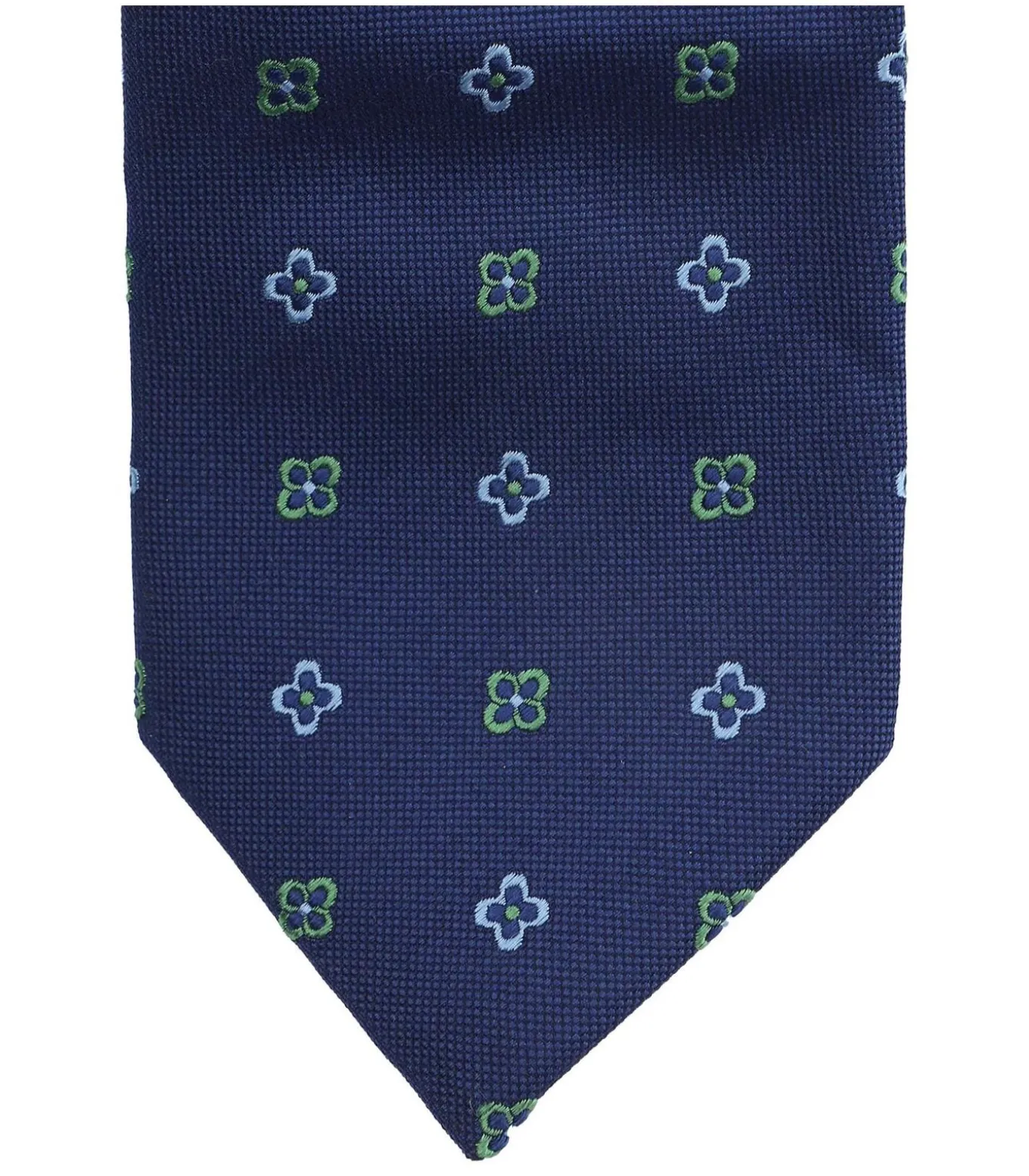 Stropdas Zijde Bloem Navy