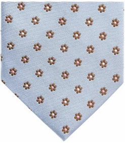 Stropdas Zijde Mini Bloem Blauw