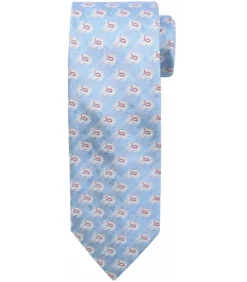 Stropdas Zijde Paisley Licht Blauw