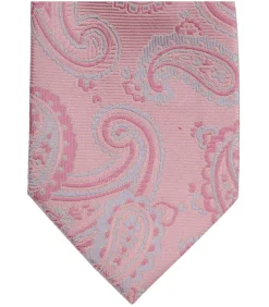 Stropdas Zijde Paisley Roze