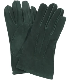 Suede Handschoen Donkergroen