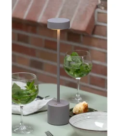 Tafellamp Ganar Led - Grijs - 8x8x37.5cm