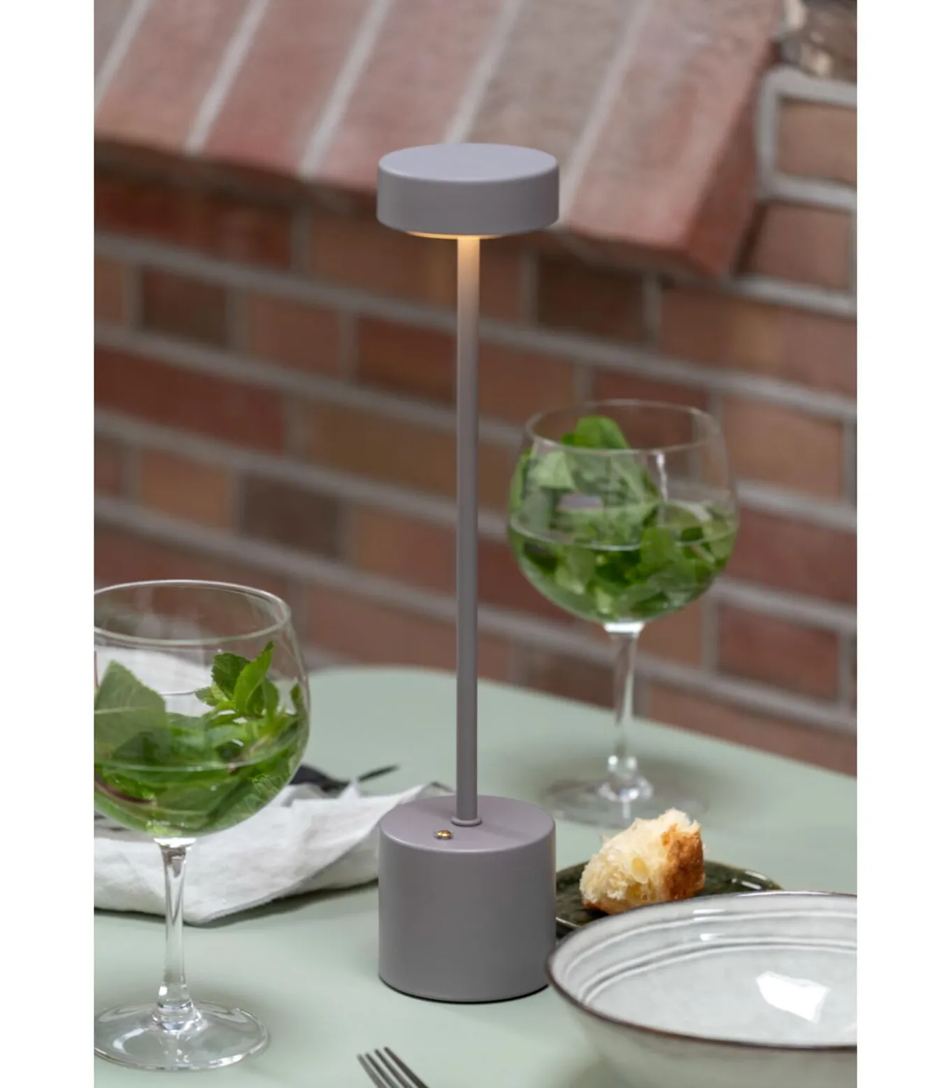 Tafellamp Ganar Led - Grijs - 8x8x37.5cm