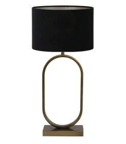 Tafellamp Jamiri/Velours - Ant, Brons/Zwart - Ø30x67cm