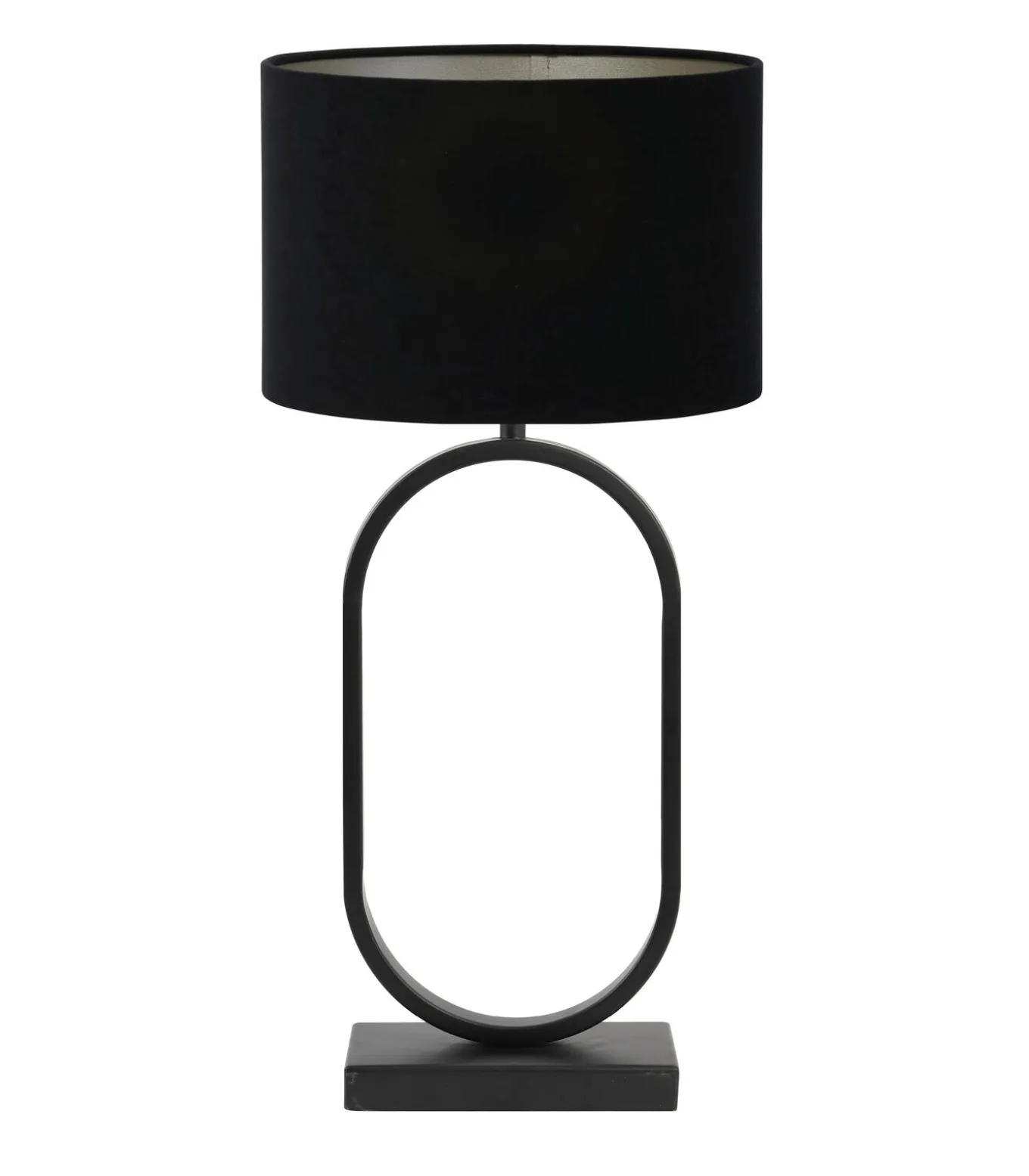 Tafellamp Jamiri/Velours - Zwart/Zwart - Ø30x67cm