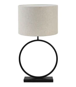 Tafellamp Liva/Livigno - Zwart/Naturel - Ø40x78,5cm