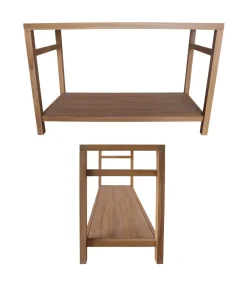 Teak dubbele wastafel 120cm DEWI