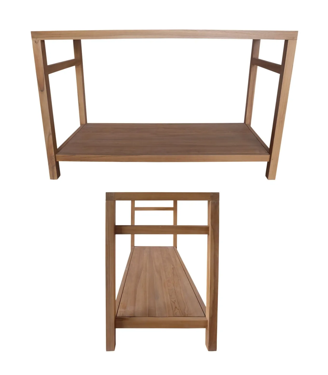 Teak dubbele wastafel 120cm DEWI