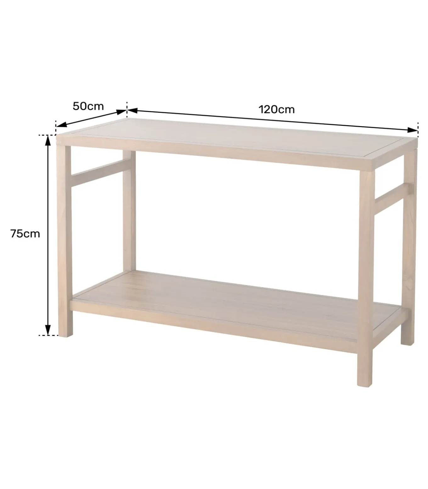 Teak dubbele wastafel 120cm DEWI