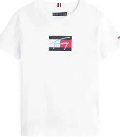 Tommy Script Flag Print Tee Ss