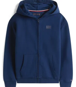 Tonal Flag Emb Zip Hoodie