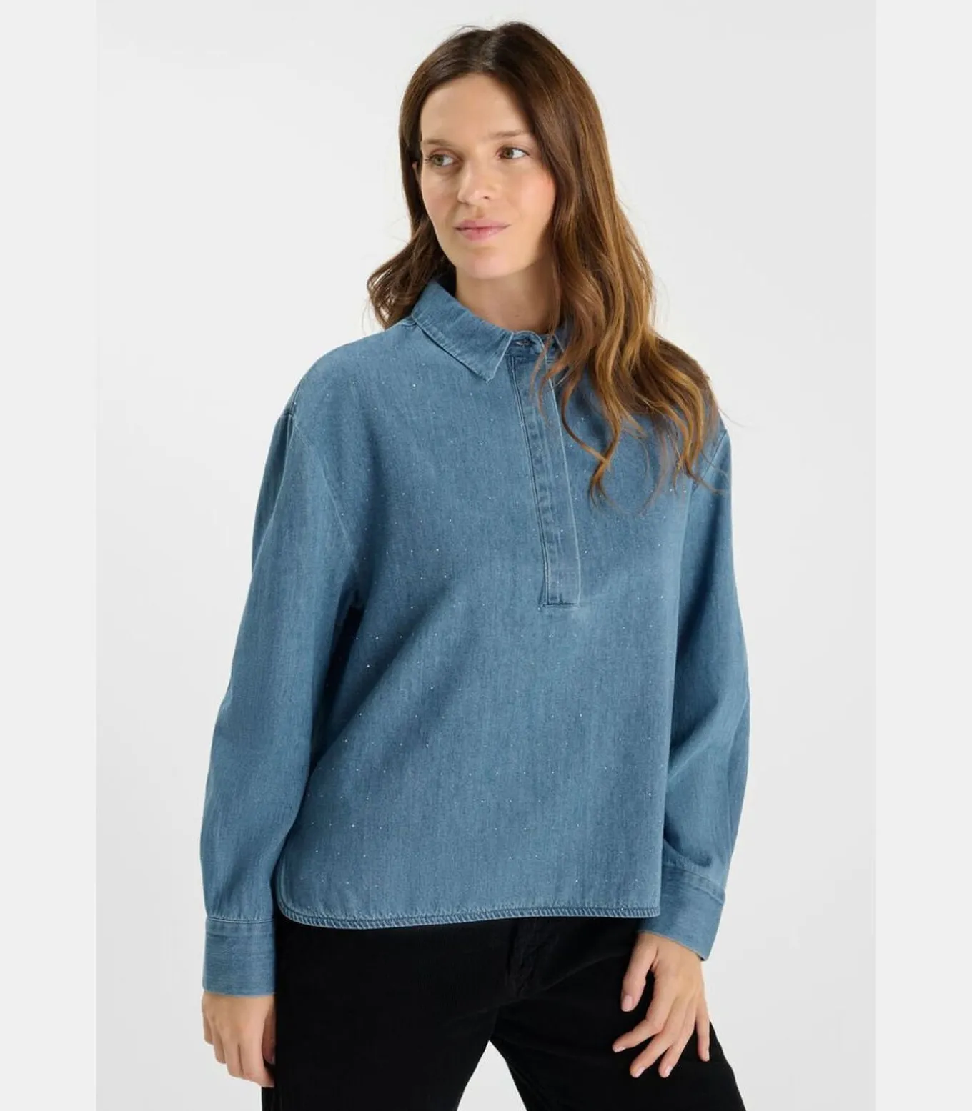 Top van jeans ALBERTA