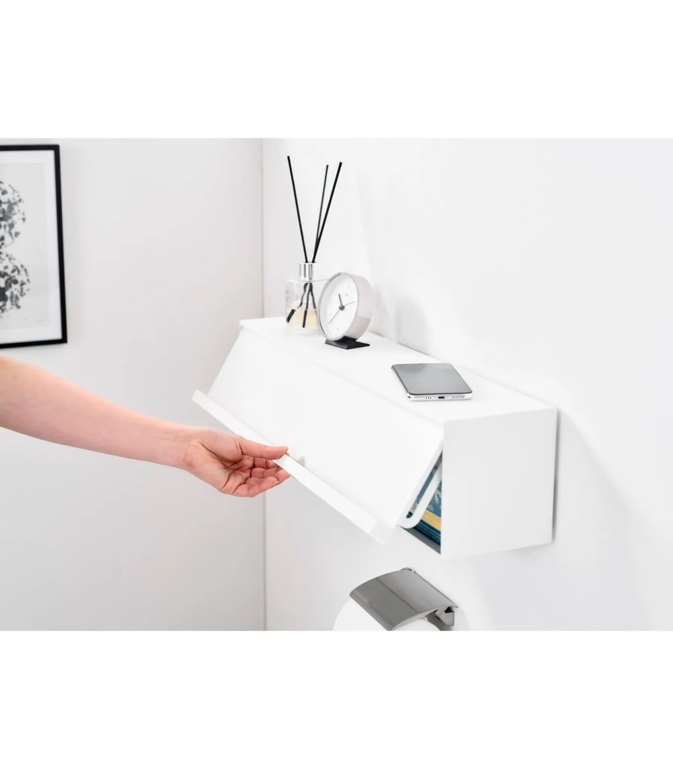 Tower Opbergvak wandmontage - Wit