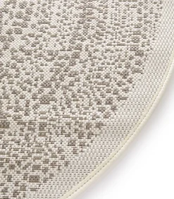 TRIBAL rond vloerkleed voor binnen en buiten in etnische stijl