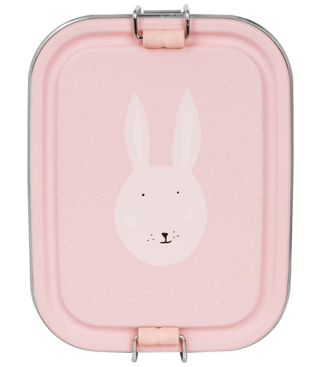 Trixie lunchbox klein - roestvrijstalen brooddoos voor kinderen - Mrs. Rabbit - roze